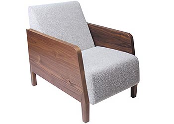 Illizi Solid Walnut Arm Chair
